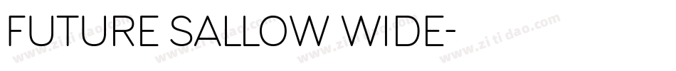 Future Sallow Wide字体转换